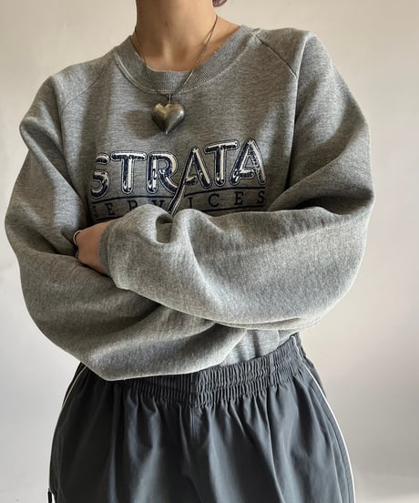 【USED】 Made in USA 90s JERZZES STRATA Sweat Top /241207-024