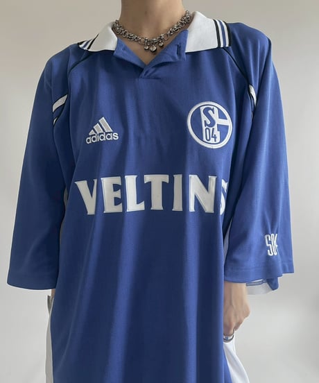 【USED】 adidas 98~99's Schalke 04 Soccer Shirt/ 250607-023