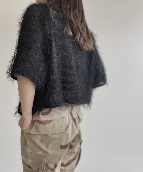 【USED】 Short Sleeves Shaggy Cardigan / 220430-002