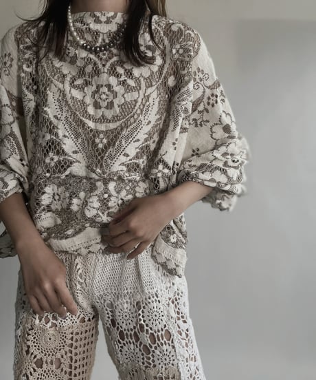 【RE;CIRCLE】 RE Crochet Top / 220623-013