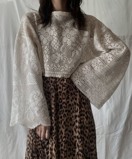 【RE;CIRCLE】 RE Crochet L/S Top②/210611-019