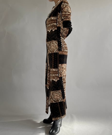【USED】 Patterned Velour One-Piece /241214-010