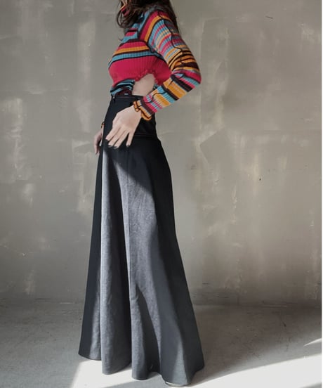 【USED】　Poly Long Skirt②/ 220212-049
