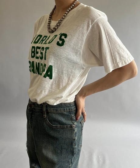 【USED】70~80's WORLD7S BEST GRANDPA T-Shirt /240824-040