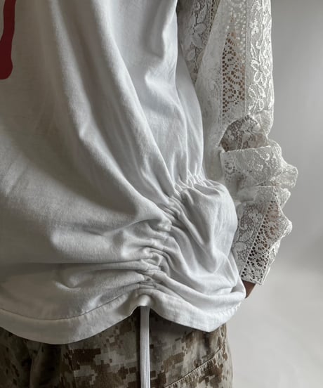 【RE;CIRCLE】 RE Lace Switching Raglan T-Shirt / 250605-003