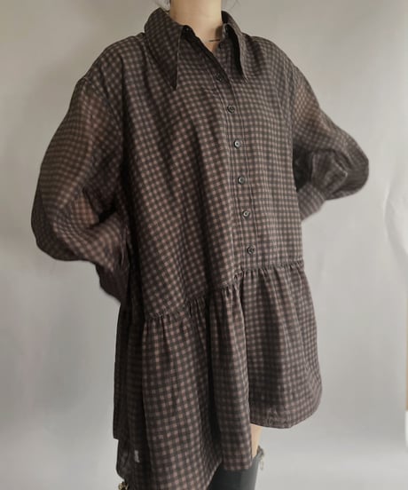 【USED】  GANNI Checked One-piece / 221015-009