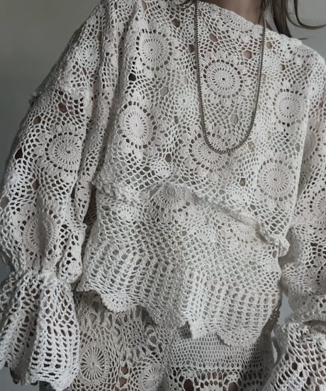【RE;CIRCLE】 RE Crochet Top / 220623-012