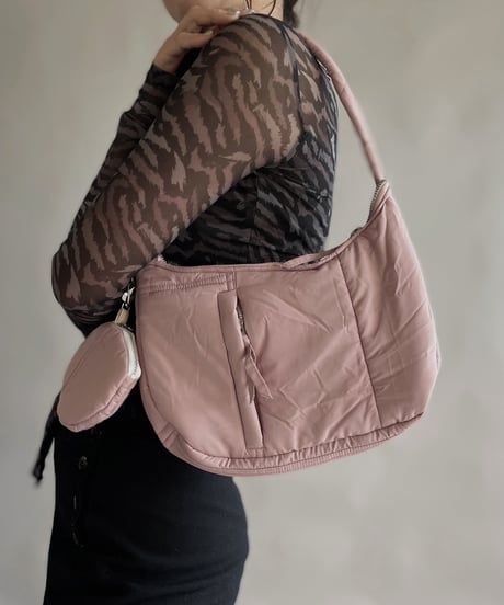 【RE;CIRCLE】 RE Down Shoulder Bag  pink /240104-017
