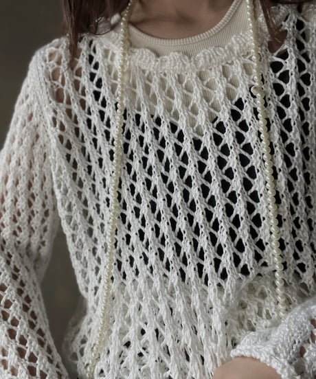 【USED】Crochet L/S Top/ 220312-002