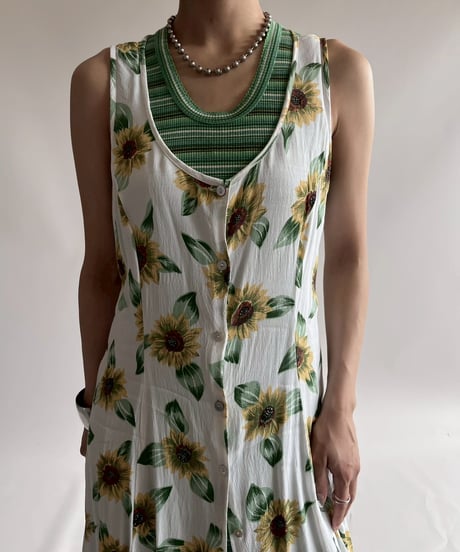 【USED】 Flower Pattern Camisole One-Piece / 250726-011