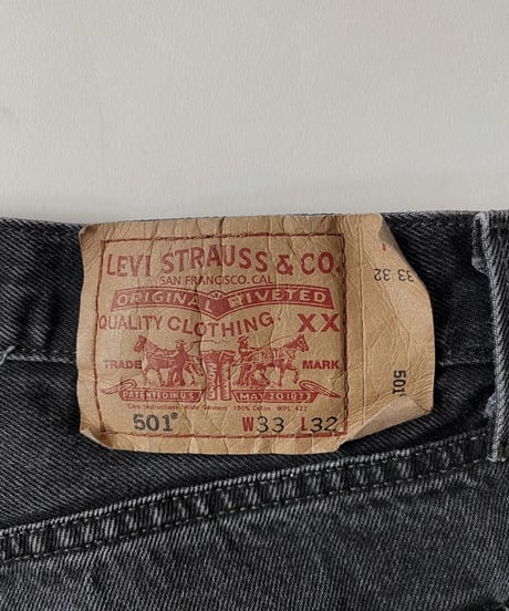 【USED】   Levi's Denim Pants 501 Black / 220416-010