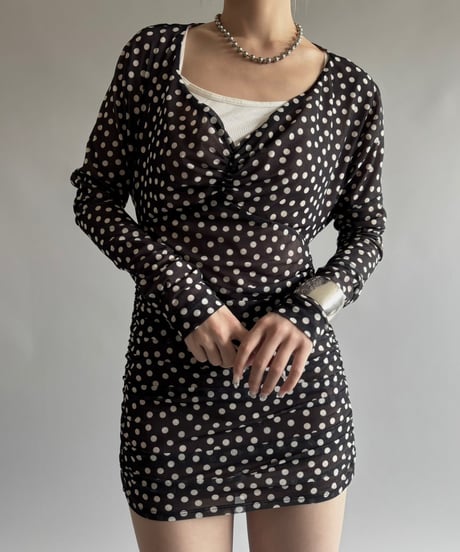 【USED】Dot pattern design top/250920-033
