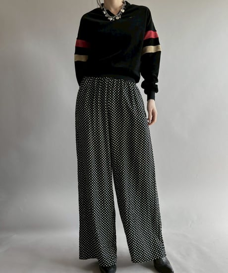 【USED】 Dot Pattern Easy pants  /260314-018