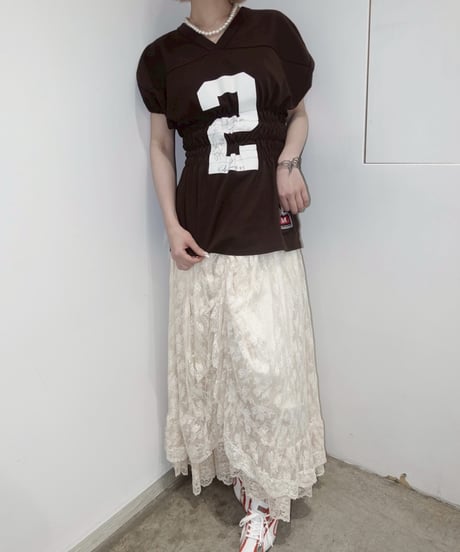 【RE;CIRCLE】 Shirring Football Shirt  /  250522-003