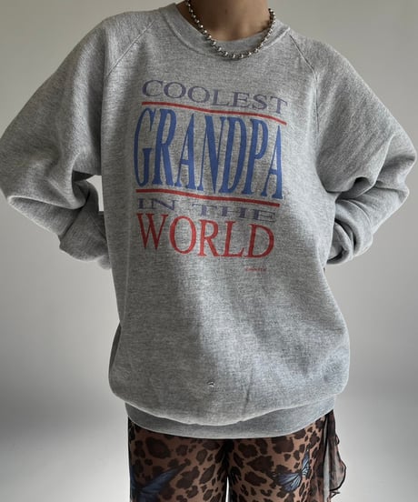 【USED】 Made in USA 90s Screen Stars GRANDPA Sweat Top /250104-028