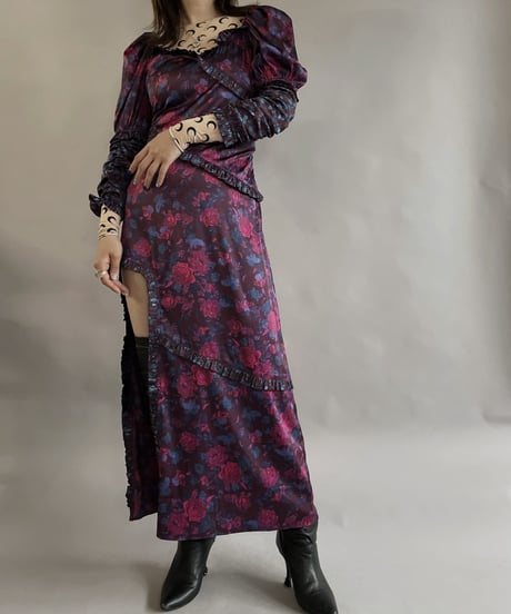 【USED】 Poly Flower Patterned One-piece / 230401-002