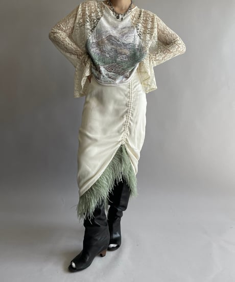 【USED】 Lace Patterned top /241006-023