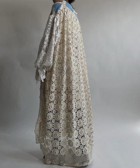 【RE;CIRCLE】 RE Crochet Lace Open Collar One-piece / 220427-033