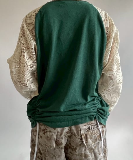 【RE;CIRCLE】 RE Lace Switching Raglan T-Shirt / 250605-004