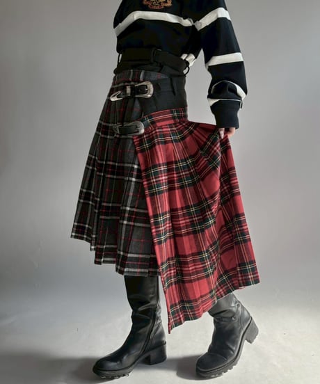 【RE;CIRCLE】 RE Kilt Long Skirt / 251204-010