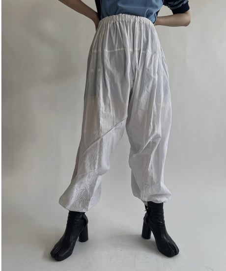 【USED】 White Cotton Pants / 220604-012