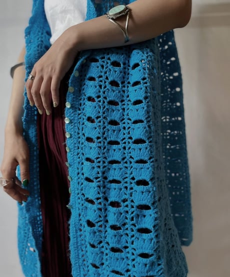 【USED】  Crochet N/S Long Vest/20210819-014
