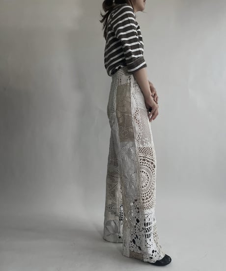 【RE;CIRCLE】 RE Crochet Patchwork Pants / 220623-028
