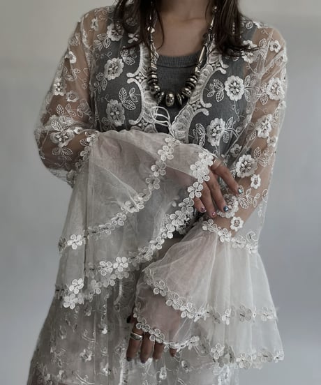 【USED】 Mesh Material Long Sleeved One-piece / 220813-030