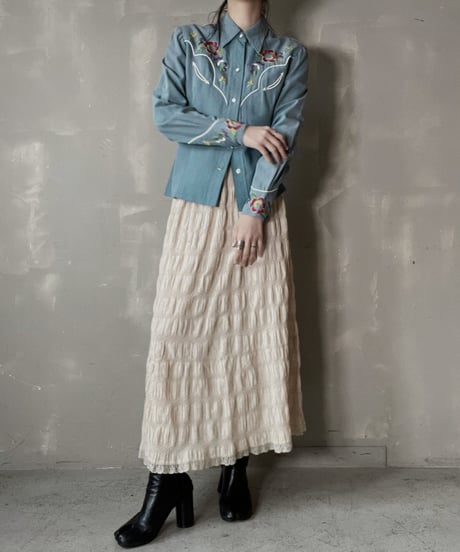 【USED】　Vintage L/S Western Shirt/ 220220-014