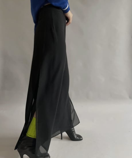 【USED】 Poly Slit Skirt / 230318-025