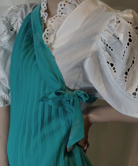 【USED】Poly No Sleeve Pleats Dress/210217-054