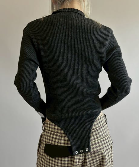 【RE;CIRCLE】 RE Rib Knit Leotard Top / 260416-005