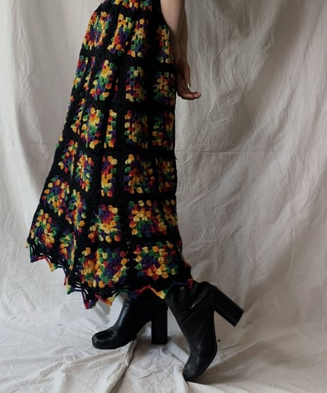 【RE;CIRCLE】 RE Granny Knit Long Skirt④/210421-016