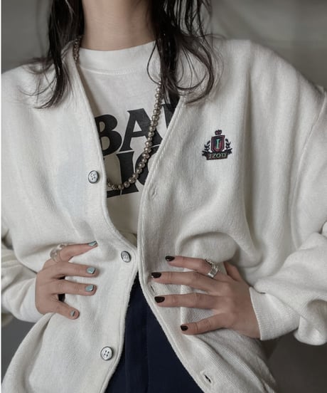 【USED】 LACOSTE Acrylic Knit Cardigan  ⑦ / 220111-008