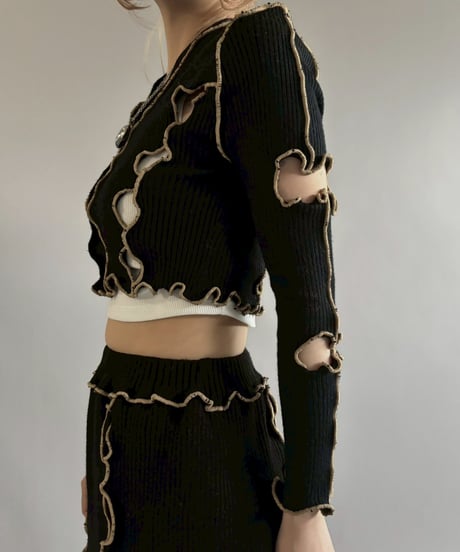 【RE;CIRCLE】 RE Mellow Mohair Knit Set up + Tie/ 251127-003