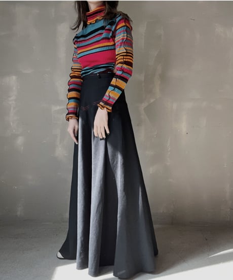 【USED】　Poly Long Skirt②/ 220212-049