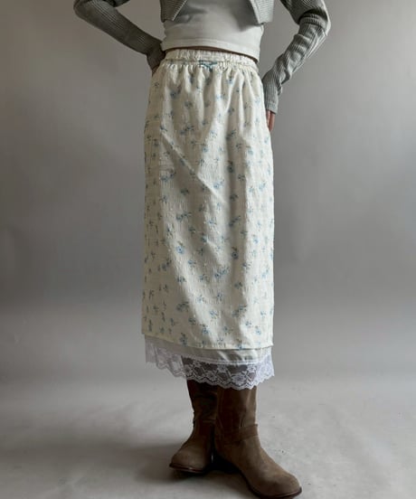 【RE;CIRCLE】 RE Flower Pattern Layered Skirt / 260514-015