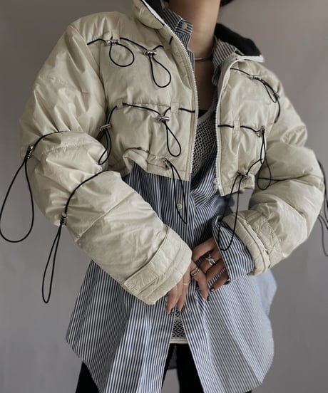 【RE;CIRCLE】 RE Draw Code Short Down White×Black / 221215-007