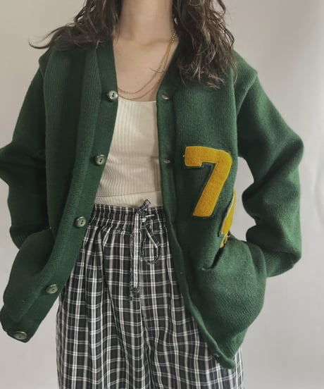 【USED】  Lettered Cardigan / 221105-008