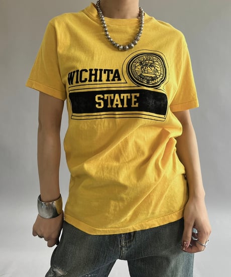 【USED】Made in USA 70~80's WICHITA STATE T-Shirt /240824-039