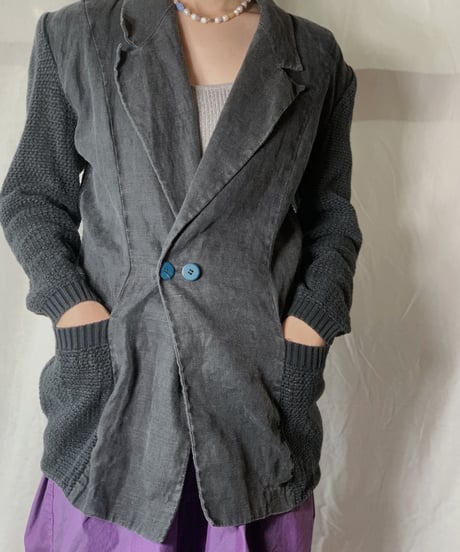 【USED】 Knit × Cotton Jacket/210708-003