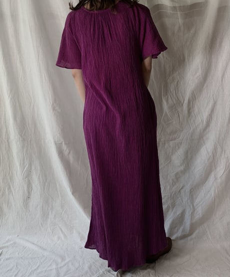 【USED】 White Cotton Open Front Dress /210421-022