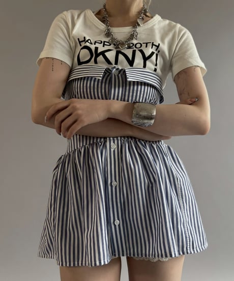 【RE;CIRCLE】  RE Stripe Shirt Mini One-Piece / 260611-008