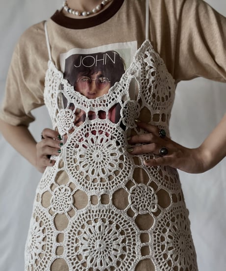 【RE;CIRCLE】  RE Crochet Camisole One-piece/20210819-046