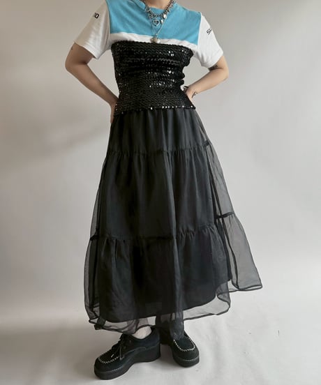 【USED】 Sheer Long Skirt / 250705-021