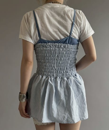 【RE;CIRCLE】  RE Stripe Shirt Mini One-Piece / 260611-002