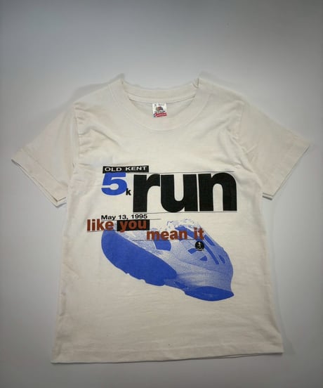 【USED】 RESIZED Made in USA 95's Fruit of the Loom 5k RUN T-Shirt / 250802-005