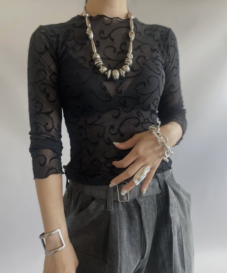 【USED】L/S SheerTop / 230909-025