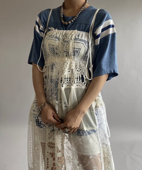 【RE;CIRCLE】RE Crochet Patch Camisole One-Piece/240829-005