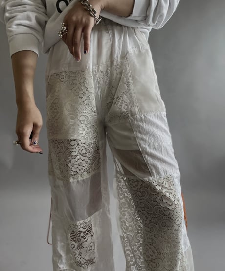 【RE;CIRCLE】 RE White Patch Code Pants / 240509-011